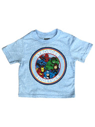 Marvel Toddler Boys Blue Short Sleeve Stronger Together Superhero T-Shirt Tee