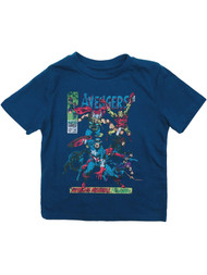 Marvel Infant & Toddler Boys Blue Short Sleeve Avengers Assemble T-Shirt Tee