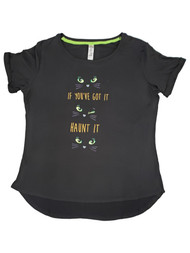 Womens You've Got It Haunt It Black Halloween Pajama Top Sleep Shirt