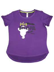 Womens Feeling Boo-ti-ful Purple Ghost Halloween Pajama Top Sleep Shirt