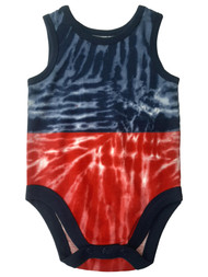 Infant Boys Patriotic Red White & Blue Tie-Die Bodysuit Outfit