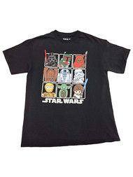 Star Wars Boys Black Boba Fett Yoda Chewbacca Tee Shirt Darth Vader T-Shirt