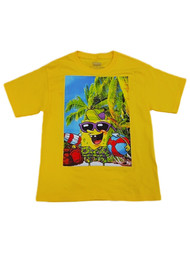 Spongebob Boys Yellow Beach -Shirt Sponge Bob Squarepants Tee Shirt M (8)