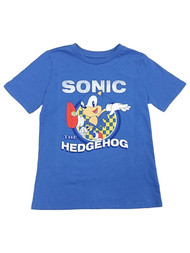 Boys Blue Sonic The Hedgehog Short Sleeve T-Shirt Tee Shirt