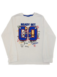 Boys Ready Set Go Long Sleeve Word Shirt Epic Great Cool Future T-Shirt