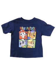 Paw Patrol Toddler Boys Navy Blue Short Sleeve Puppy Dog Marshall Tee Shirt