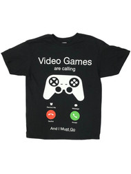 Boys Black Short Sleeve Video Games Are Calling T-Shirt Controller Tee