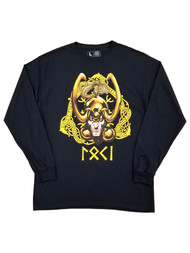Marvel Mens Black Loki Avengers Super Villian Long Sleeve T-Shirt Large