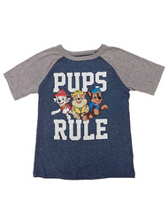 Paw Patrol Boys Blue & Gray Marshall Pups Rule T-Shirt Puppy Dog Tee Shirt