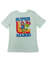 Super Mario Boys Light Green Mario & Yoshi T-Shirt 85 Striped Tee Shirt 12
