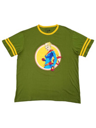 Marvel Mens Army Green Captain Marvel Graphic Tee Short Sleeve T-Shirt 2XL