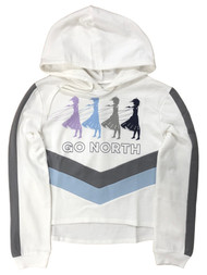Disney Frozen Juniors Womens White Go North Elsa Hoodie Sweatshirt