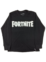 Epic Games Boys Black Fortnite Logo Graphic Long Sleeve Video Game T-Shirt