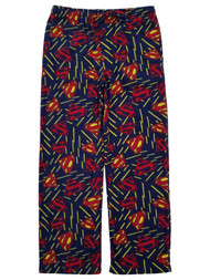 Superman Mens Blue Microfleece Sleep Pant Lounge Pants Pajama Bottoms Small