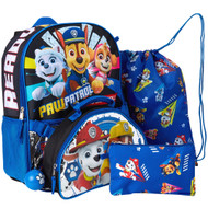 Paw Patrol Action Pack Backpack & Lunch Box 5 Piece Set, School Bag