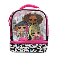 Lol Surprise Dual Compartment Insulated Lunchbox with Magic Sequins, Lunch Bag