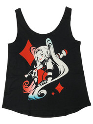 Harley Quinn Womens (Juniors) Black Tank Top Muscle Tee T-Shirt