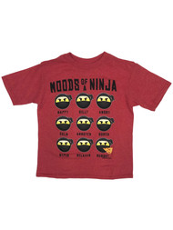 Boys Red Short Sleeve Moods Of A Ninja Tee Shirt T-Shirt