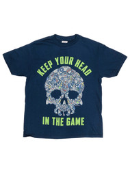 Boys Blue Gamer Tee Short Sleeve Keep Your Head In The Game T-Shirt
