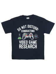 Boys Blue Gamer Tee Short Sleeve Conducting Video Game Research T-Shirt