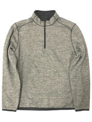 G.H. Bass & Co. Mens Gray Speckle Thermal 1/4 Zip Jacket Shirt