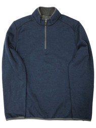 G.H. Bass & Co. Mens Navy Blue Thermal 1/4 Zip Jacket Shirt
