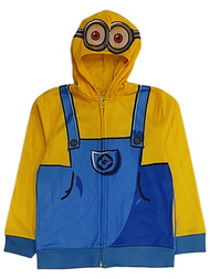 Despicable Me Boys Yellow Minion Hoodie Sweatshirt Mask Sweater Pullover