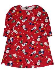Womens Stretchy Red Christmas Tree Snowman Presents Snowflake December Dress