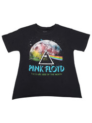 Womens Pink Floyd Dark Side Of The Moon Short Sleeve Semi Crop Cotton T-Shirt