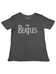 Womens Dark Grey The Beatles Sgt. Pepper's Short Sleeve Cotton T-Shirt