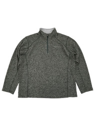 Eddie Bauer Mens Charcoal Gray Radiator Fleece Quarter-Zip Pullover Jacket