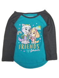 Paw Patrol Toddler Girls Blue Glitter Friends Forever T-Shirt Skye Shirt 2T