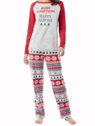 Womens Merry Everything 2 Piece Christmas Xmas Pajama Sleepwear PJ Sleep Set 2X