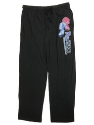 Re:Zero Mens Black Knit Anime Sleep & Lounge Pants Pajama Bottoms 2XL