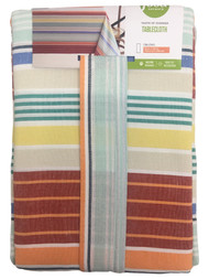 Food Network Summer Stripe Tablecloth, Colorful Fabric Table Cloth 60x102 Ob