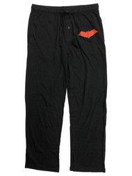 Batman Mens Black Knit Bat Sleep Pants Pajama Bottoms Medium