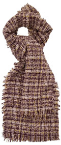Womens Purple Yellow Wrap Winter Wintry Holiday Blanket Scarf One Size