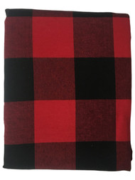 Holiday Time Black & Red Check Buffalo Plaid Fabric Tablecloth, 60x102 Oblong