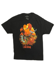 Disney Lion King Mens Black Mufassa Scar Pumba Timon Tee Shirt T-Shirt
