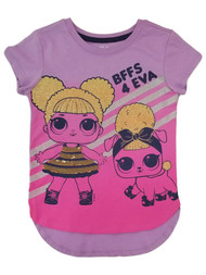 LOL Surprise Girls Purple BFFS 4 EVA Sparkle Short Sleeve T-Shirt Tee Shirt