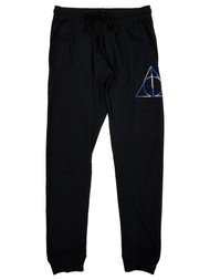 Harry Potter Mens Black Knit Jogger Sleep Pant Pajama Bottoms Small