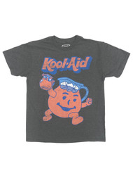 Kool-Aid Boys Gray Distressed Short Sleeve Kool Aid Guy T-Shirt Shirt