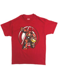 Marvel Avengers Boys Red Iron Man T-Shirt Tee Shirt