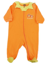 Infant Boys Orange Little Pumpkin Sleeper Halloween Sleep & Play 0-3M