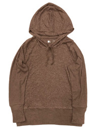 Xersion Womens Plum Brown Hooded Lightweight Sweatshirt Hoodie Large