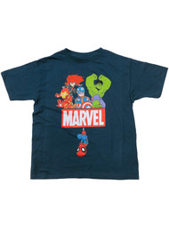 Marvel Comics Boys Navy Avengers Tee Shirt Hulk Spider-Man Iron Man T-Shirt
