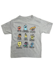 Sesame Street Boys Gray Short Sleeve Elmo Cookie Monster T-Shirt Tee