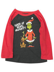 Jumping Beans Infant Boys Good At Being Naughty Grinch Holiday Tee Shirt