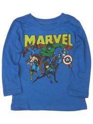 Jumping Beans Toddler Boys Long Blue Marvel Spider-Man Hulk Tee Shirt T-Shirt