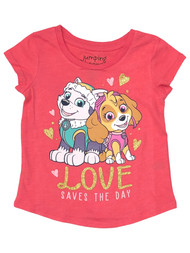 Jumping Beans Toddler Girls Melon Pink Paw Patrol Love T-Shirt Tee Shirt